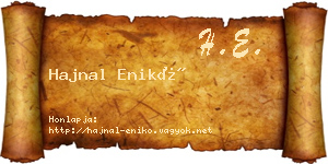 Hajnal Enikő névjegykártya